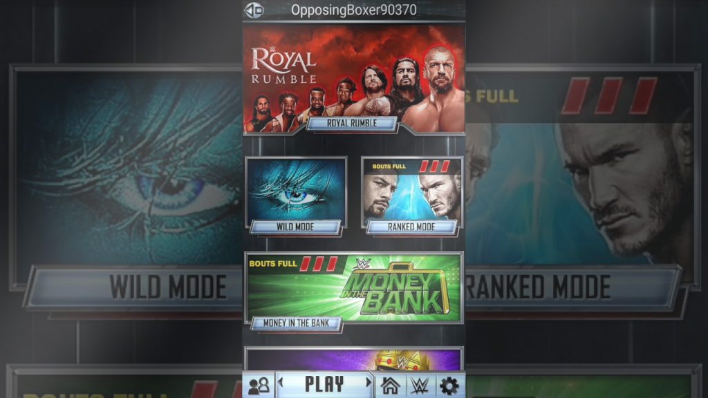 wwe supercard game modes