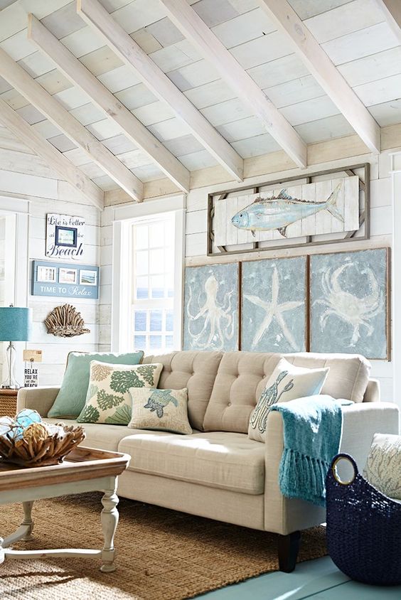 Nautical Living Room Interior